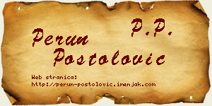 Perun Postolović vizit kartica
